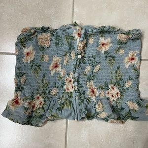 American Eagle Floral Tube Top Size Small